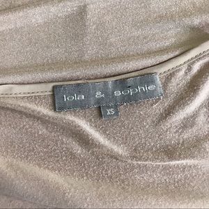 Lola & Sophie | Tops | Lola Sophie Nude Cold Shoulder Blouse | Poshmark